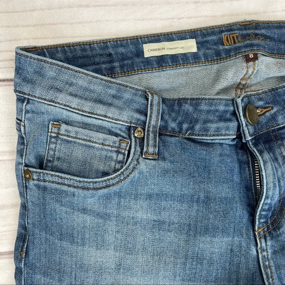 Kut from the Kloth Cameron Roll Cuff Straight Leg Jeans size 8 - Picture 5 of 12